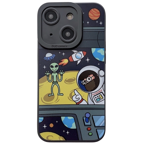 

For iPhone 14 Plus Liquid Angel Eyes Bearded TPU Phone Case(Black)