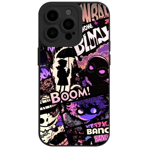 

For iPhone 14 Pro Liquid Angel Eyes Bumbershoot TPU Phone Case(Black)