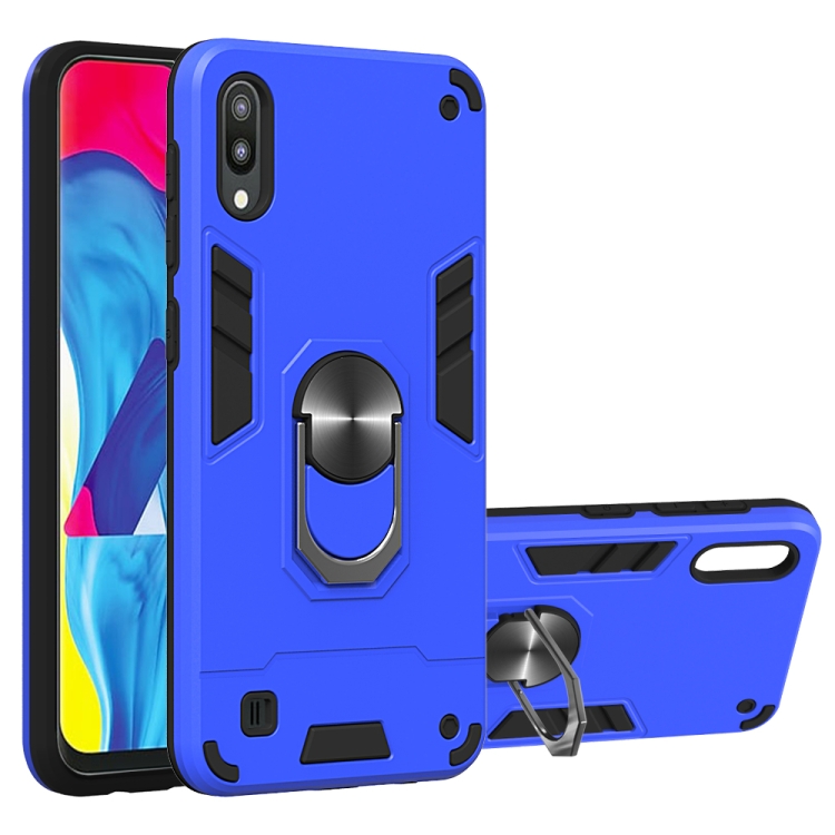 SUNSKY - Para Samsung Galaxy M10 / A10 2 em 1 série Armor PC + capa  protetora TPU com suporte de anel (azul escuro)
