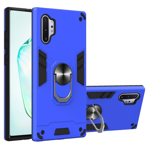 

For Samsung Galaxy Note 10+ / Note 10+ 5G 2 in 1 Armour Series PC + TPU Protective Case with Ring Holder(Dark Blue)