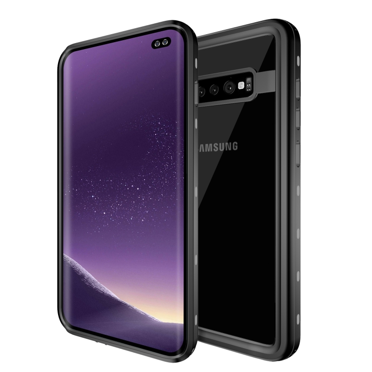 

For Samsung Galaxy S10 Plus RedPepper Transparent Dot Shockproof Waterproof PC + TPU Protective Case(Black)