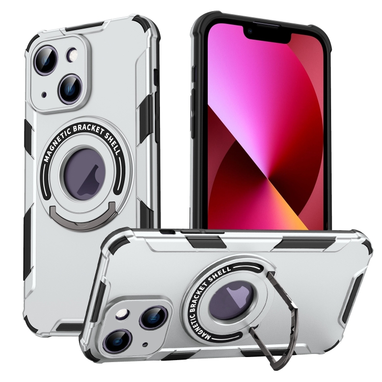 

For iPhone 13 MagSafe Magnetic Holder Phone Case(Grey)