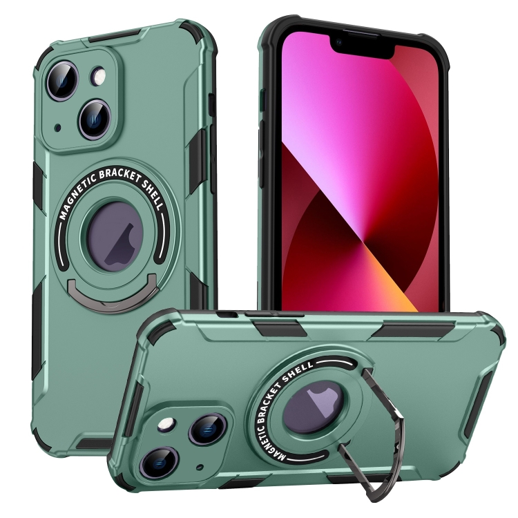 

For iPhone 13 MagSafe Magnetic Holder Phone Case(Green)