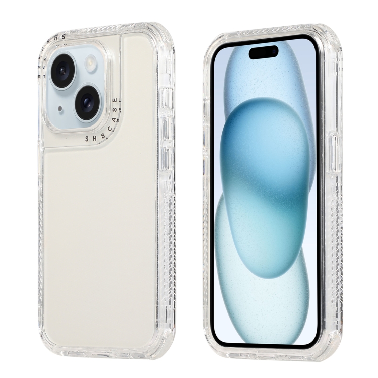 

For iPhone 15 Plus / 14 Plus Dreamland 3 in 1 Clear Color Transparent Frame PC + TPU Phone Case(White)
