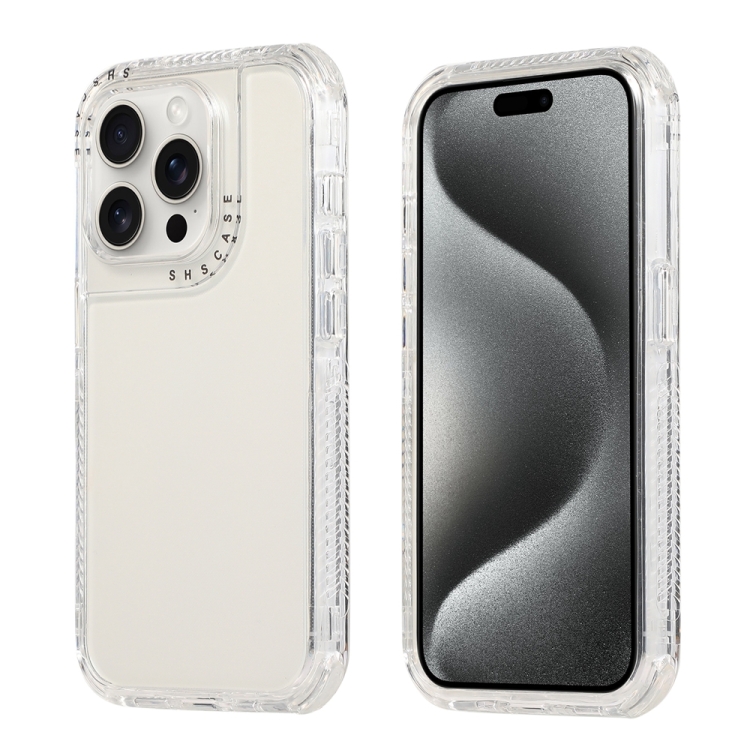 

For iPhone 16 Pro Dreamland 3 in 1 Clear Color Transparent Frame PC + TPU Phone Case(White)