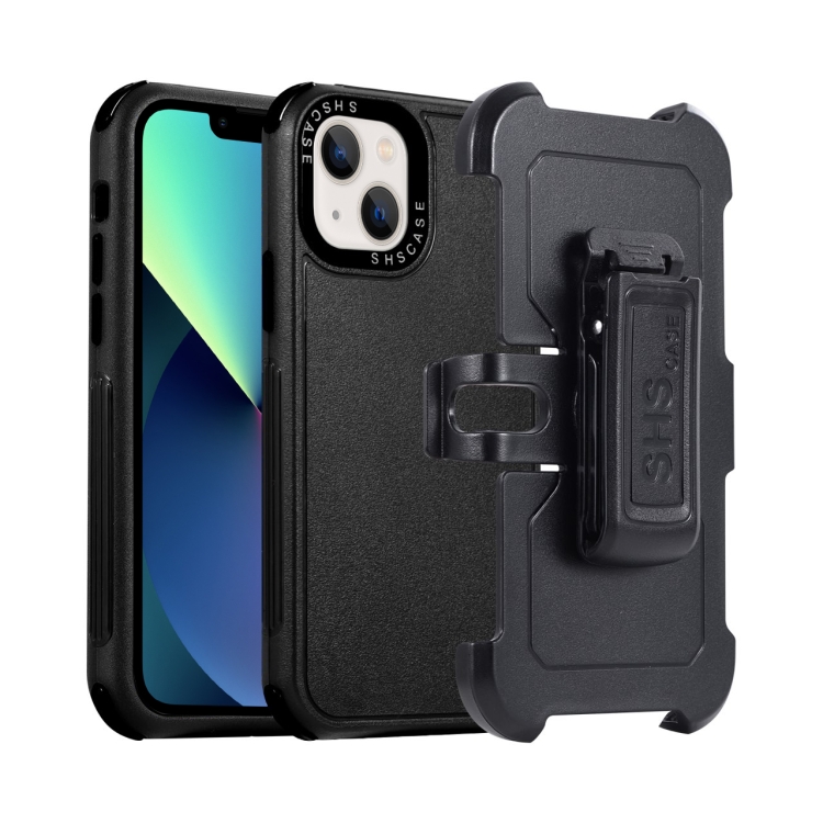 

For iPhone 13 mini 3 in 1 PC + TPU Sliding Sleeve Phone Case(Black)