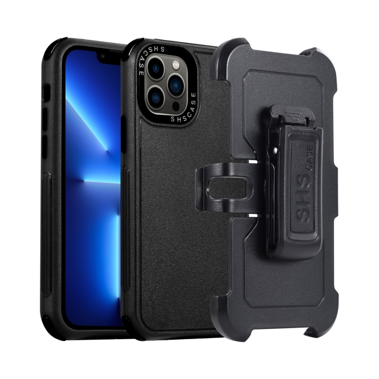 

For iPhone 13 Pro 3 in 1 PC + TPU Sliding Sleeve Phone Case(Black)