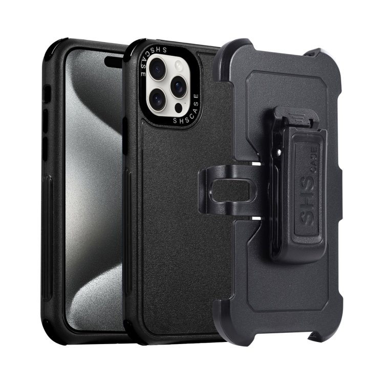 

For iPhone 15 Pro 3 in 1 PC + TPU Sliding Sleeve Phone Case(Black)