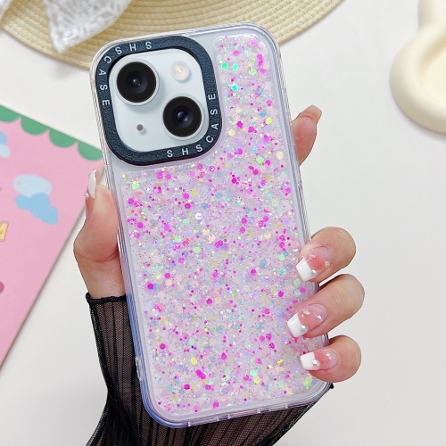 

For iPhone 15 Noctilucent Light Drip Glue Shockproof Phone Case(Pink)