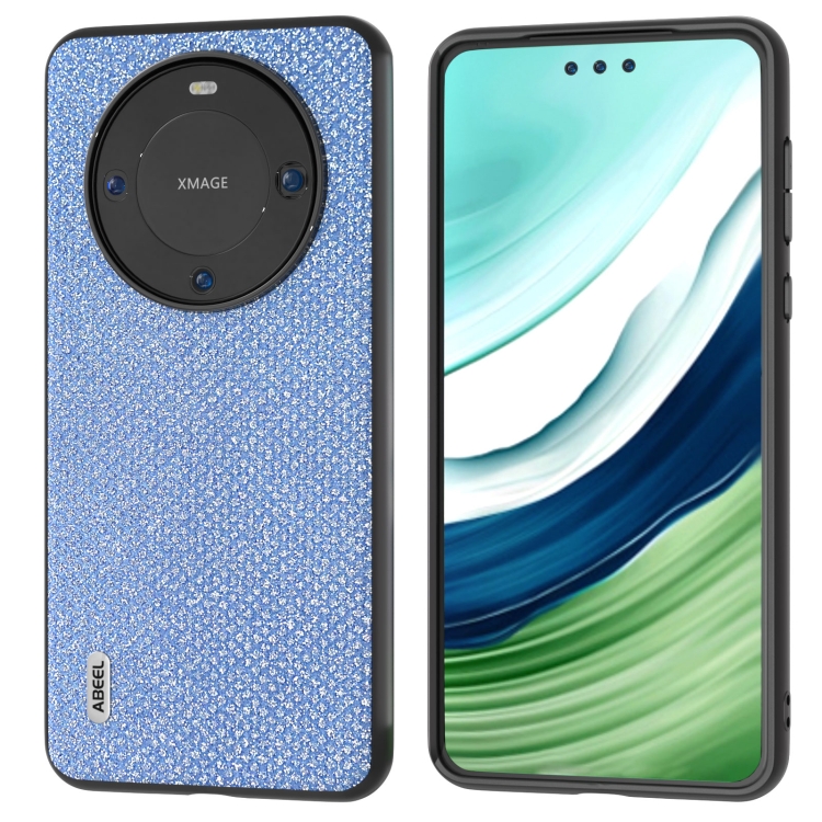 

For Huawei Mate 60 Pro ABEEL Black Edge Diamond Phone Case(Sapphire Blue)
