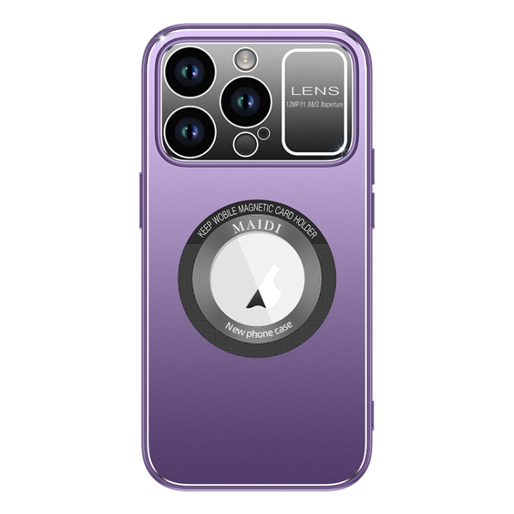 

For iPhone 13 Pro Max Large Window MagSafe Skin Feel PC Phone Case(Purple)