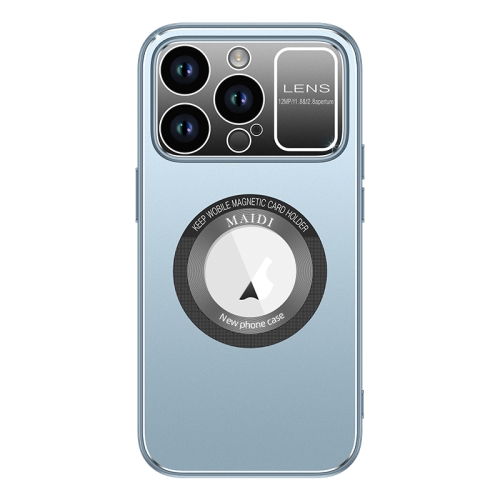 

For iPhone 13 Pro Large Window MagSafe Skin Feel PC Phone Case(Blue)