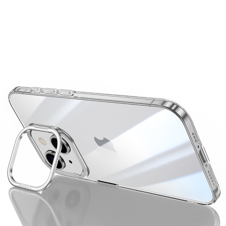 

For iPhone 15 Plus SULADA PC + Aluminum Alloy Lens Holder Phone Case(Silver)