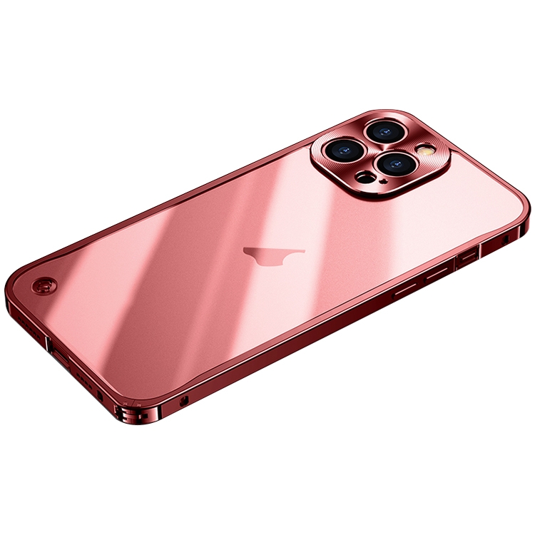 

For iPhone 15 Pro Metal Frame Frosted PC Shockproof Phone Case(Red)