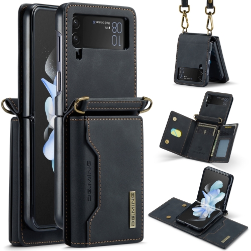

For Samsung Galaxy Z Flip3 5G DG.MING M2 Series Card Bag Magnetic Leather Phone Case(Black)