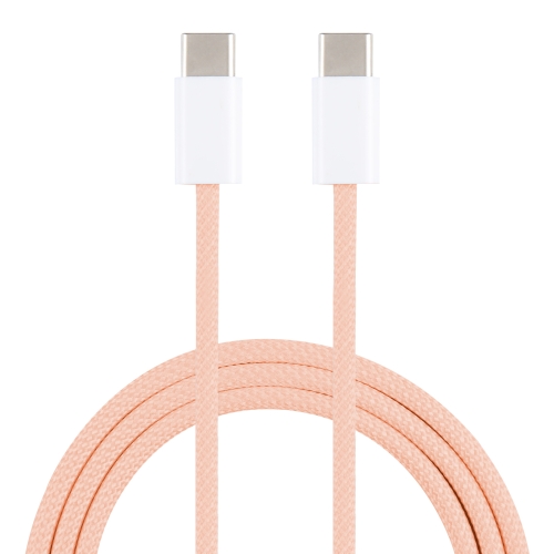 1m USB-C / Type-C to Type-C Macaron Braided Charging Cable(Pink) f9 5 bluetooth 5 0 tws wireless binaural bluetooth earphone with charging box