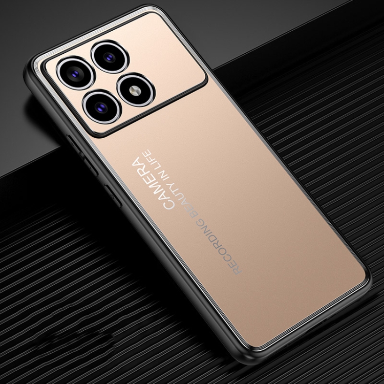 

For Xiaomi Redmi K70 Pro Frosted Metal Phone Case(Gold)