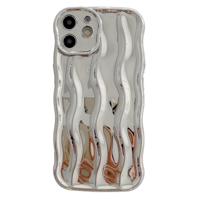 

For iPhone 11 Wave Texture Bright TPU Phone Case(Silver)