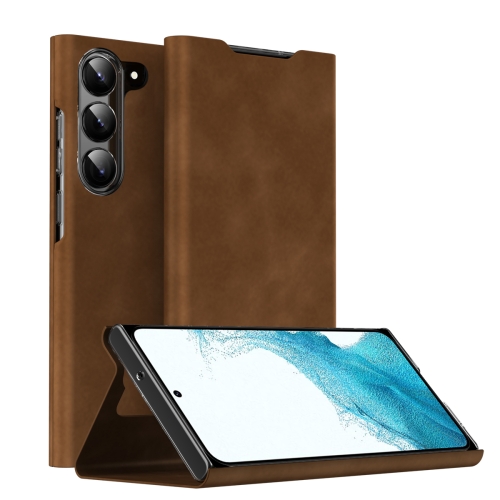 

For Samsung Galaxy S22 5G Magnetic Napa Texture Leather Phone Case with Holder(Brown)