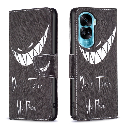 

For Honor 90 Lite/X50i Colored Drawing Pattern Leather Phone Case(Smirk)