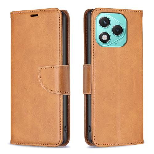 

For Honor 400 Lite Lambskin Texture Pure Color Flip Leather Phone Case(Yellow)