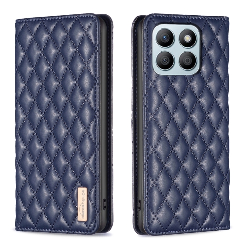 

For Honor X8b Diamond Lattice Magnetic Leather Flip Phone Case(Blue)