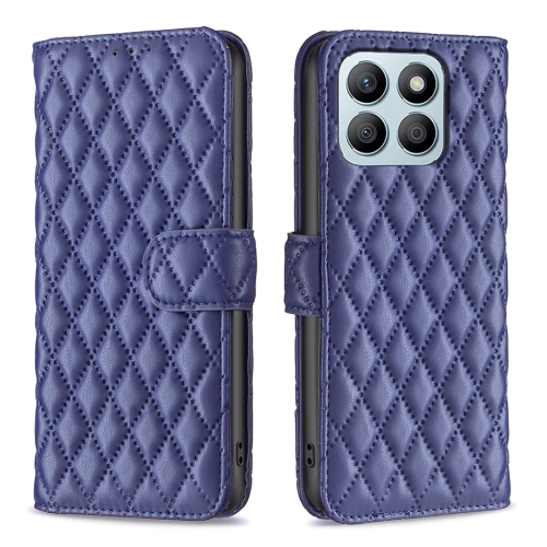 

For Honor X8b Diamond Lattice Wallet Flip Leather Phone Case(Blue)
