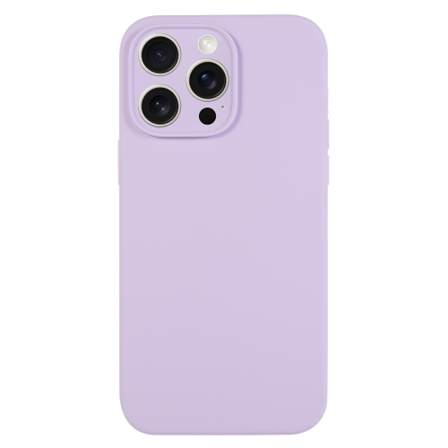 

For iPhone 15 Pro Pure Color Liquid Silicone Fine Pore Phone Case(Lilac Purple)