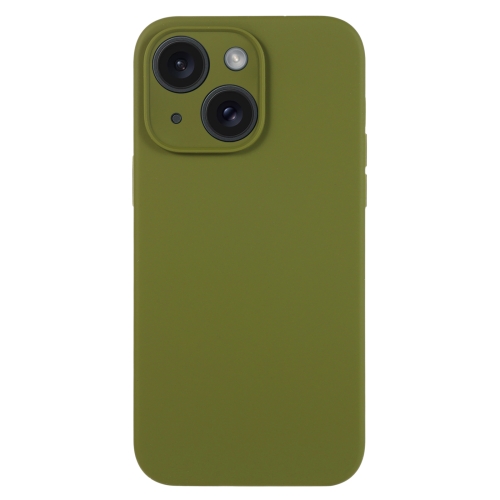 

For iPhone 15 Plus Pure Color Liquid Silicone Fine Pore Phone Case(Pine Forest Green)