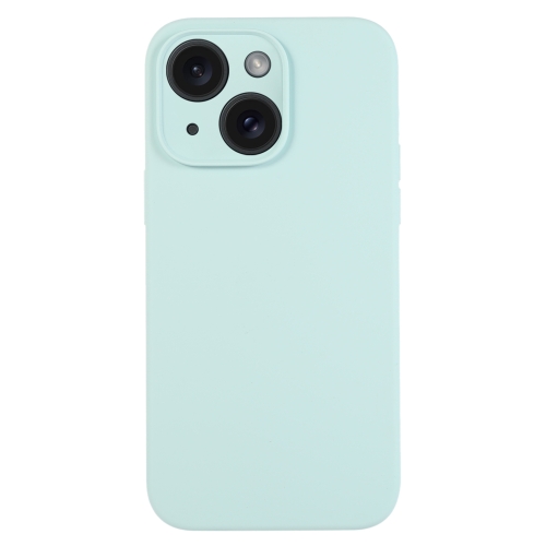

For iPhone 15 Plus Pure Color Liquid Silicone Fine Pore Phone Case(Turquoise)