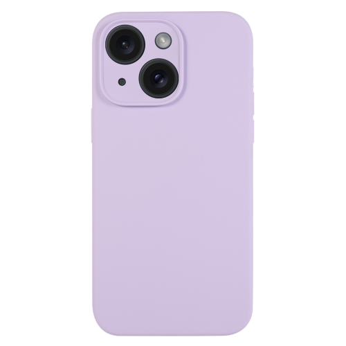 

For iPhone 15 Plus Pure Color Liquid Silicone Fine Pore Phone Case(Lilac Purple)