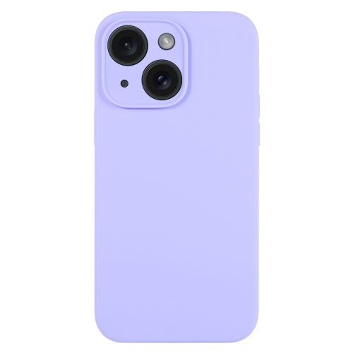 

For iPhone 15 Plus Pure Color Liquid Silicone Fine Pore Phone Case(Light Purple)