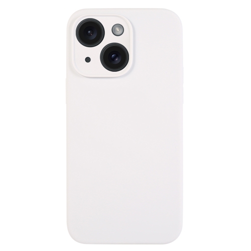 

For iPhone 15 Pure Color Liquid Silicone Fine Pore Phone Case(White)