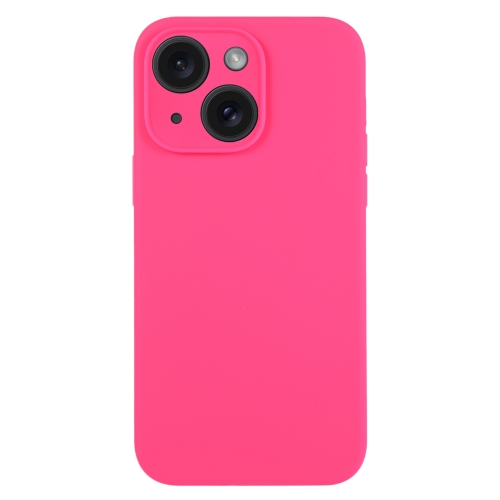 

For iPhone 15 Pure Color Liquid Silicone Fine Pore Phone Case(Fresh Pink)