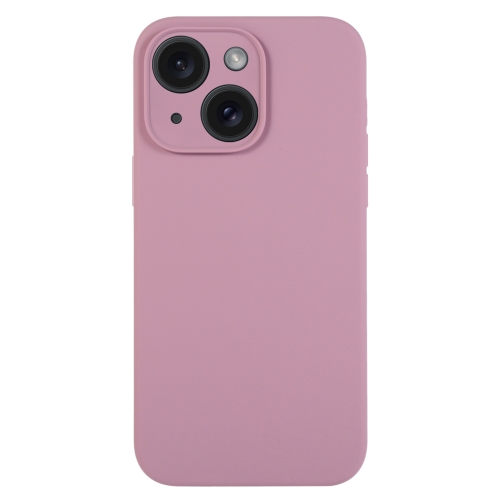 

For iPhone 15 Pure Color Liquid Silicone Fine Pore Phone Case(Black Currant)
