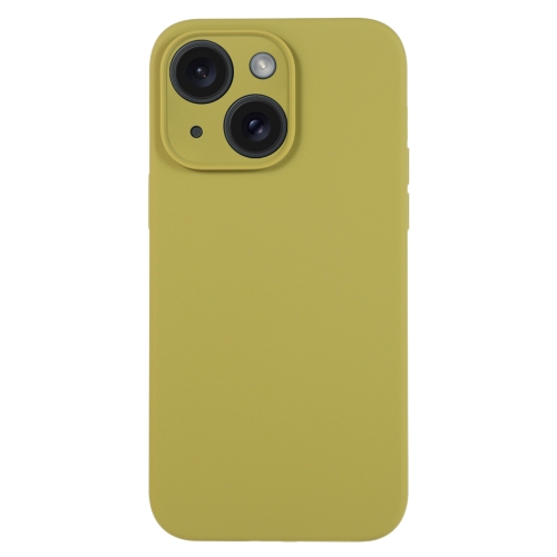 

For iPhone 15 Pure Color Liquid Silicone Fine Pore Phone Case(Willow Green)