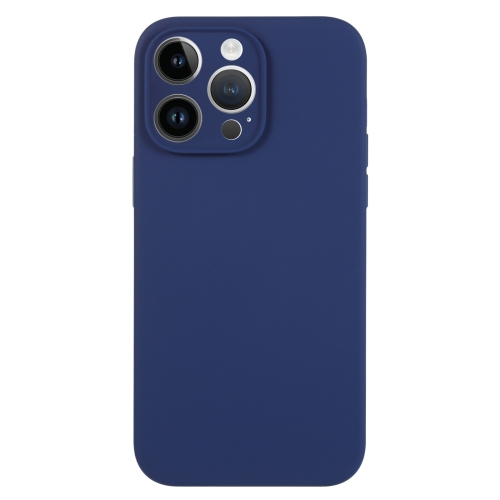 

For iPhone 14 Pro Pure Color Liquid Silicone Fine Pore Phone Case(Royal Blue)