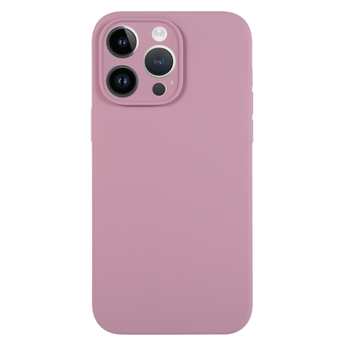 

For iPhone 14 Pro Max Pure Color Liquid Silicone Fine Pore Phone Case(Black Currant)