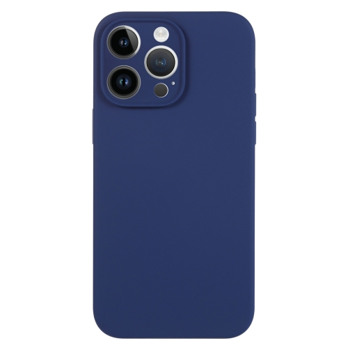 

For iPhone 14 Pro Max Pure Color Liquid Silicone Fine Pore Phone Case(Royal Blue)