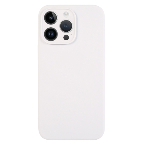 

For iPhone 13 Pro Pure Color Liquid Silicone Fine Pore Phone Case(White)