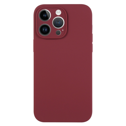 

For iPhone 13 Pro Pure Color Liquid Silicone Fine Pore Phone Case(Plum)