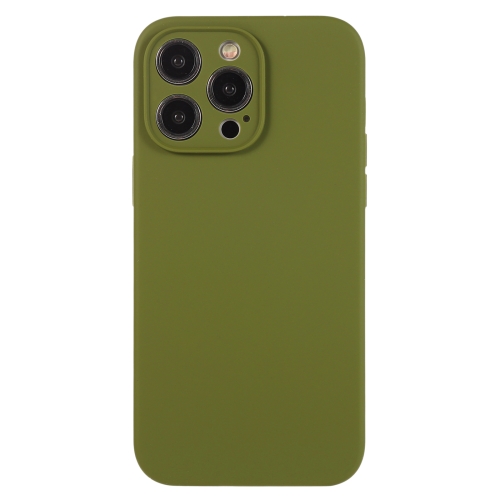 

For iPhone 12 Pro Max Pure Color Liquid Silicone Fine Pore Phone Case(Pine Forest Green)