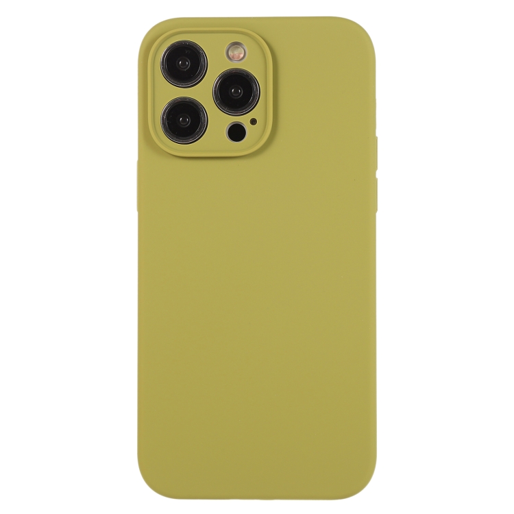 

For iPhone 12 Pro Pure Color Liquid Silicone Fine Pore Phone Case(Willow Green)