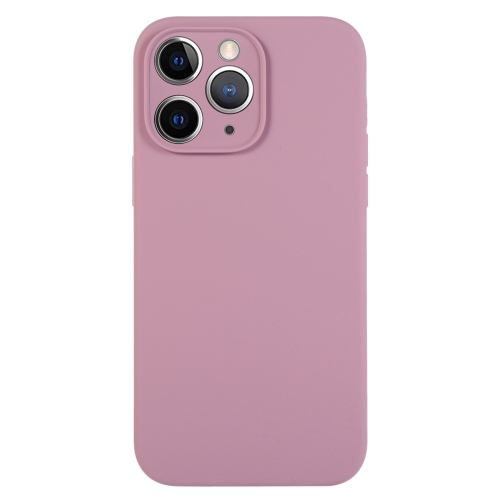 

For iPhone 11 Pro Max Pure Color Liquid Silicone Fine Pore Phone Case(Black Currant)