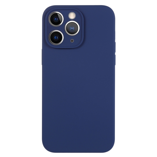 

For iPhone 11 Pro Max Pure Color Liquid Silicone Fine Pore Phone Case(Royal Blue)