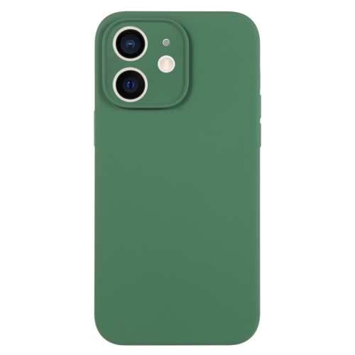 

For iPhone 11 Pure Color Liquid Silicone Fine Pore Phone Case(Clover Green)