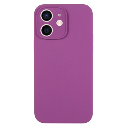 

For iPhone 11 Pure Color Liquid Silicone Fine Pore Phone Case(Grape Purple)