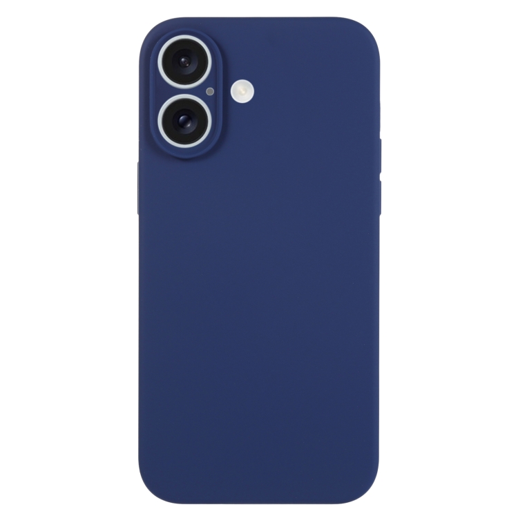 

For iPhone 16 Pure Color Liquid Silicone Fine Pore Phone Case(Royal Blue)