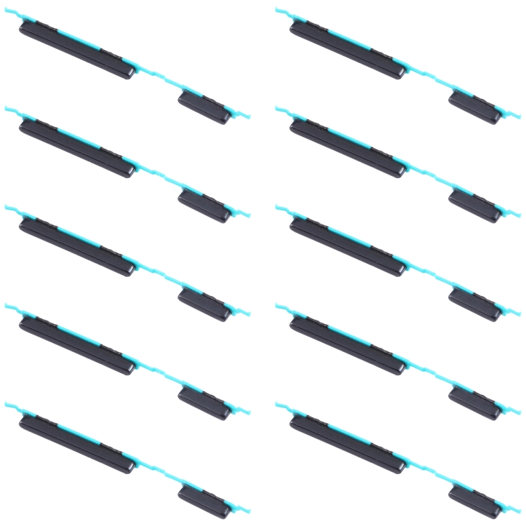 

For Samsung Galaxy M31 SM-M315 10pcs Power Button + Volume Control Button(Black)