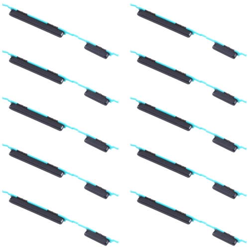 

For Samsung Galaxy M30s SM-M307 10pcs Power Button + Volume Control Button(Black)
